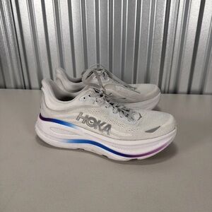 Hoka Bondi 9 Women's size 9B White with Blue and Purple